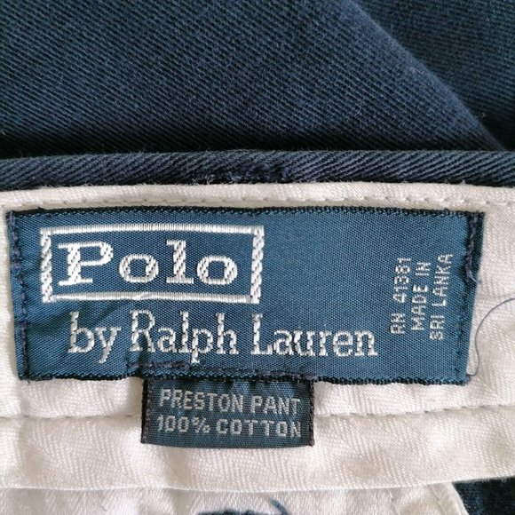 Polo By Ralph Lauren Men's Mid Rise Blue Preston Pant Size 38/32 - Picture 5 of 7